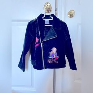 Disney Frozen II Blue Velvet Jacket | 4T
